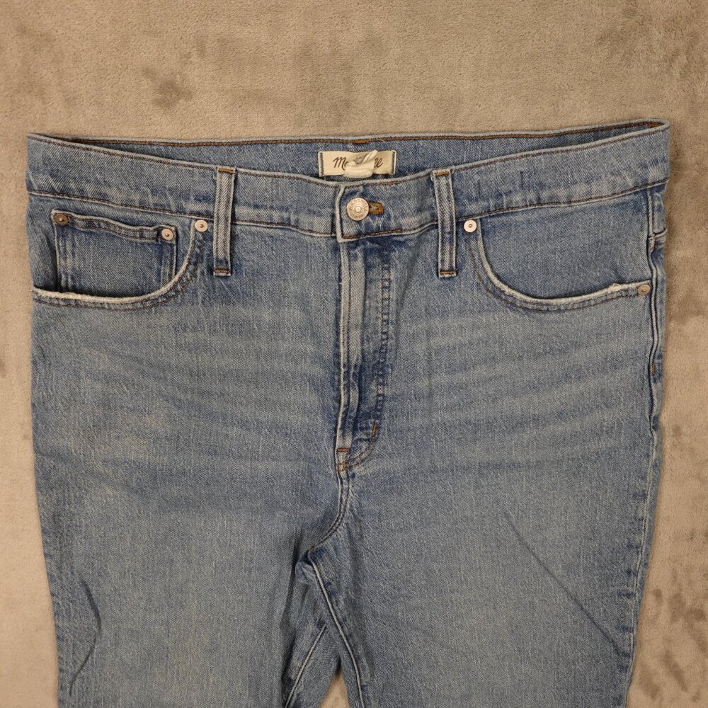 Madewell‎ Jeans Perfect Vintage Straight Jean Women's 33 Blue Denim High Rise - Picture 2 of 12